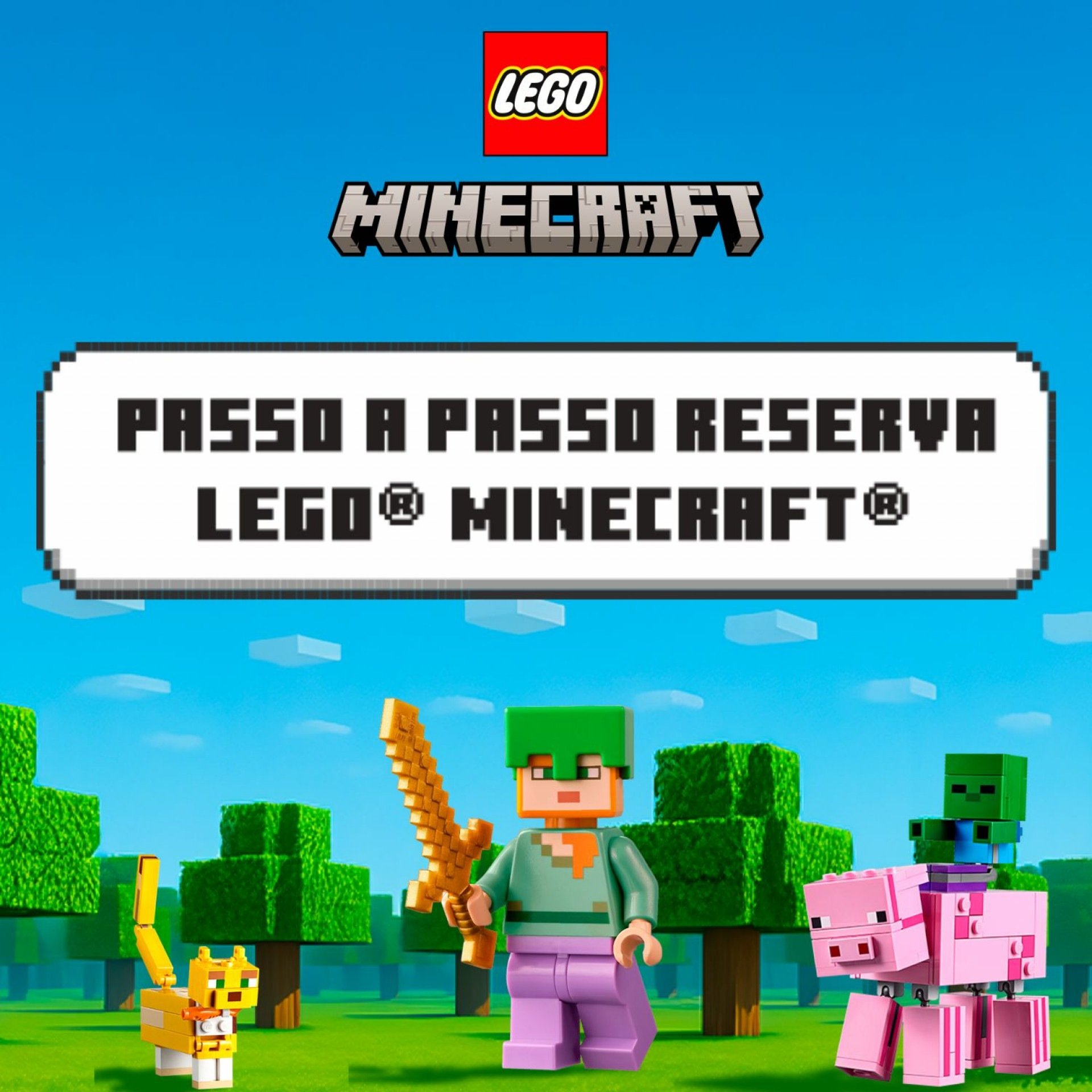 Como fazer sua reserva no evento LEGO® Minecraft®