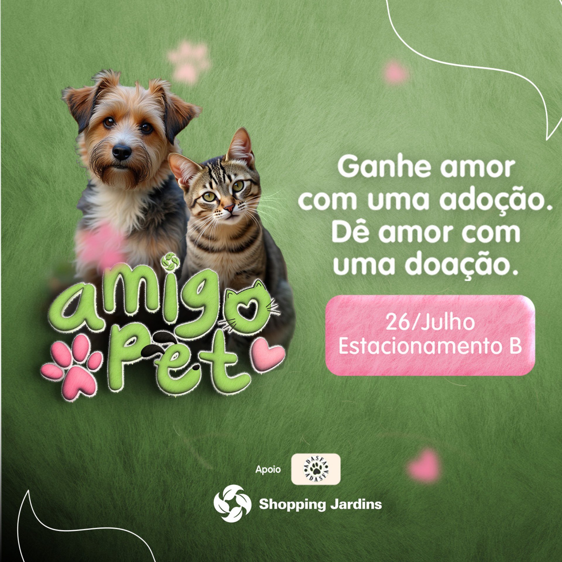 AMIGO PET: adoção e arrecadação de doações com a ADASFA