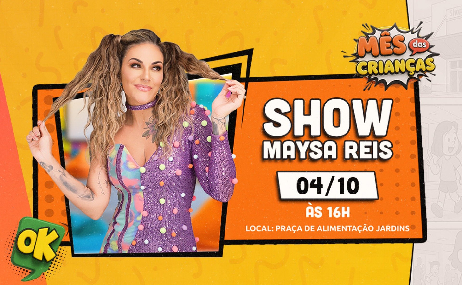 Show de Maysa Reis acontece dia 04 de outubro