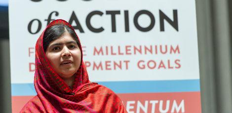 Yousafzai, de 17 anos, foi a pessoa mais jovem a receber o Nobel da Paz