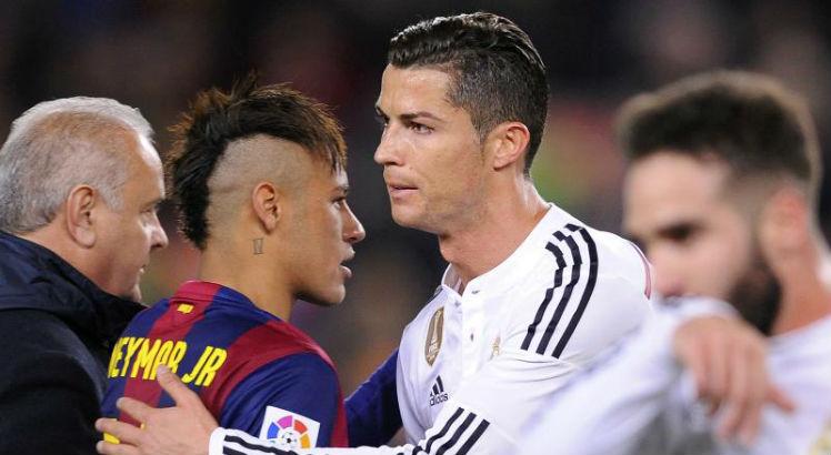 Neymar jogou contra Cristiano Ronaldo, quando jogava pelo Barcelona.