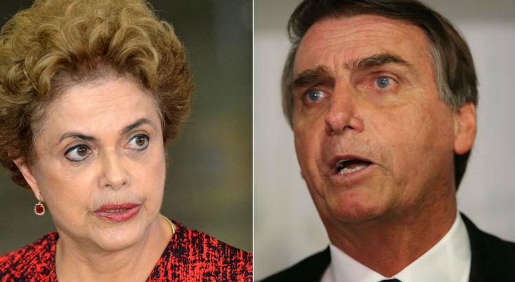 Bolsonaro riu e disse querer ver um raio X que prove que a mand&iacute;bula da ex-presidente sofreu uma fratura durante torturas