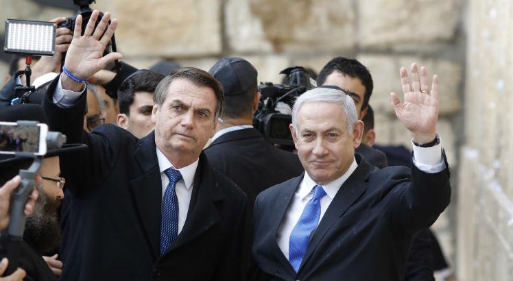 Bolsonaro durante viagem a Israel