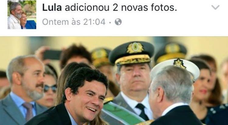 Lula apaga postagem que exibia Moro ao lado de Aécio e de Temer