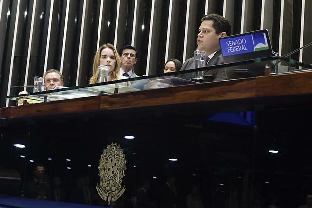 Plenário do Senado Federal durante sessão deliberativa ordinária. Ordem do dia. rrMesa:rsenadora Daniella Ribeiro (PP-PB);rpresidente do Senado Federal, senador Davi Alcolumbre (DEM-AP).rrFoto: Waldemir Barreto/Agência Senado