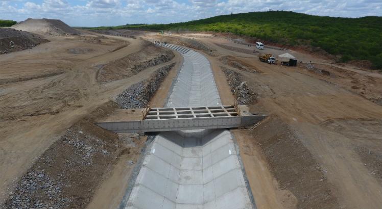 Obras do Ramal do Agreste (Foto: Minist&eacute;rio do Desenvolvimento Regional.