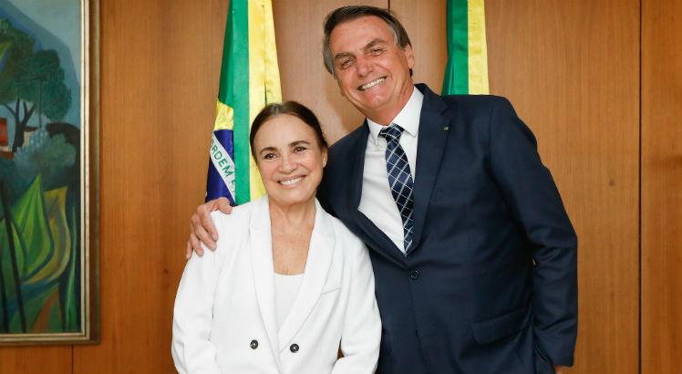Regina Duarte e Jair Bolsonaro (Foto: Marcos Corrêa/Presidência da República)