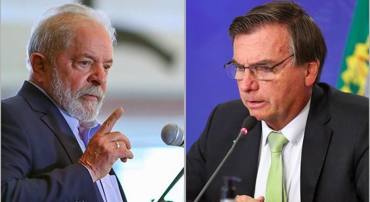O ex-presidente Lula lidera a corrida eleitoral, com Bolsonaro em segundo 
