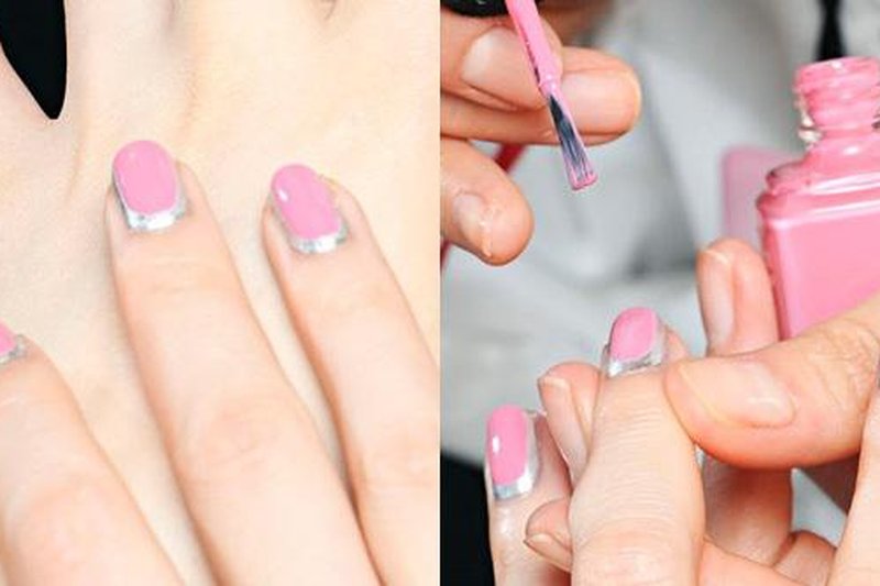 MIX| Será que a unha rosa com borda prata vai virar tendência?
