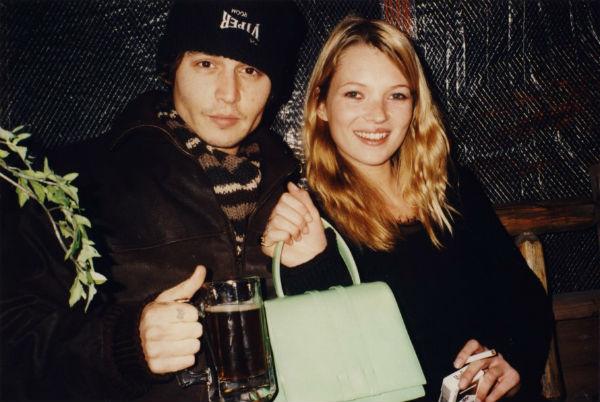 Johnny Depp e Kate Moss quando ainda estavam juntos