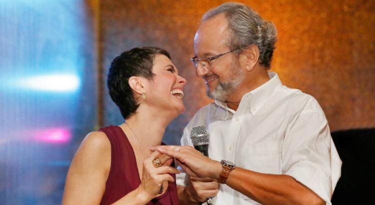 Sandra Annenberg parabenizou o marido, o também jornalista Ernesto Paglia. Foto: Reprodução/Instagram