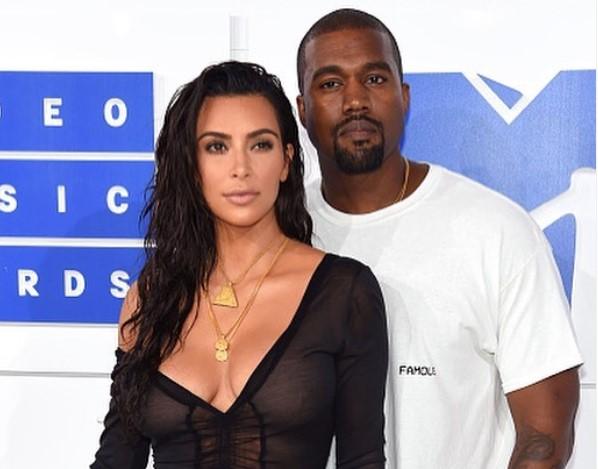 Kanye West e a empresária Kim Kardashian (Foto: Reprodução/Instagram)