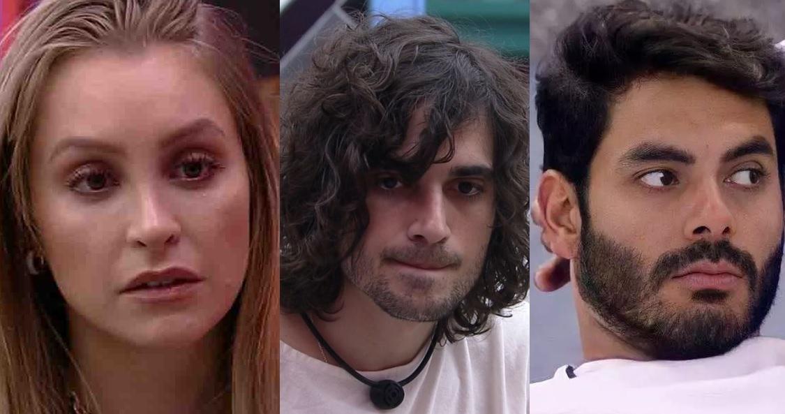 Carla, Fiuk ou Rodolffo - um dos três deixa o BBB (Foto: Reprodução/TV Globo)