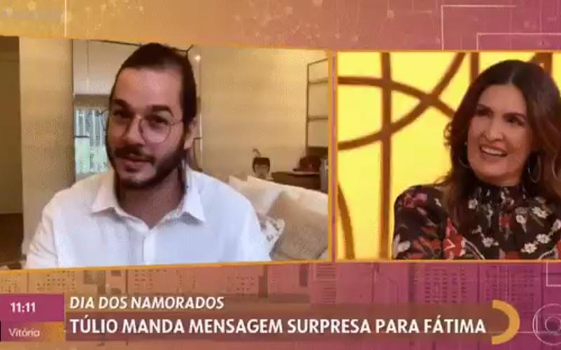 Túlio Gadelha se declara para Fátima Bernardes (Imagem: Reprodução/TV)