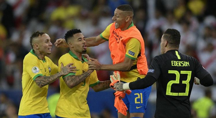 Gabriel Jesus marcou um dos gols do título do Brasil da Copa América 2019. Foto: AFP
