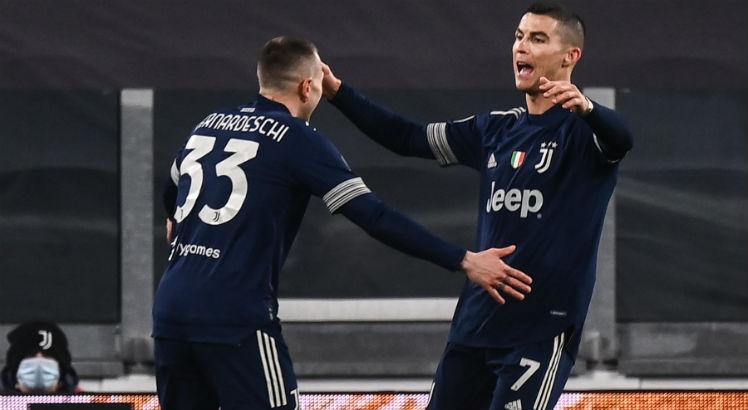 Cristiano Ronaldo marcou o terceiro gol da Juventus. Foto: AFP