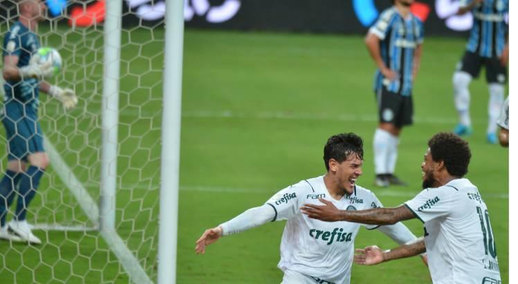 Zagueiro Gustavo Gómez marcou o gol do Palmeiras. Foto: Wesley Santos/Estadão Conteúdo