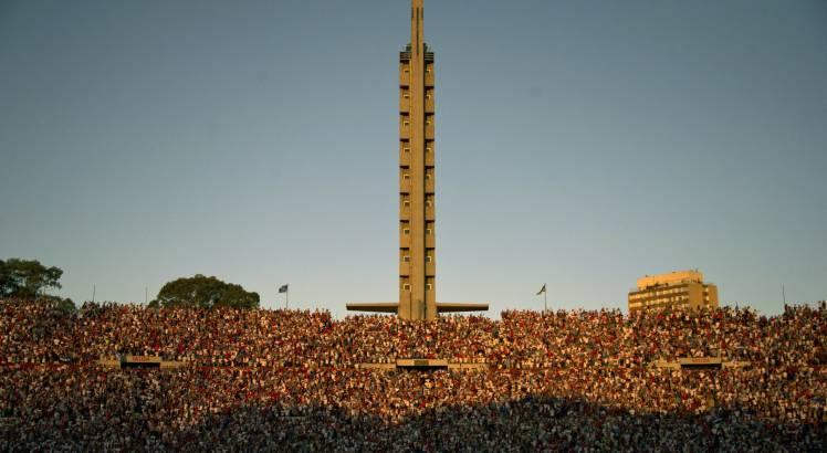 O histórico estádio Centenário, de Montevidéu, no Uruguai. Foto: AFP