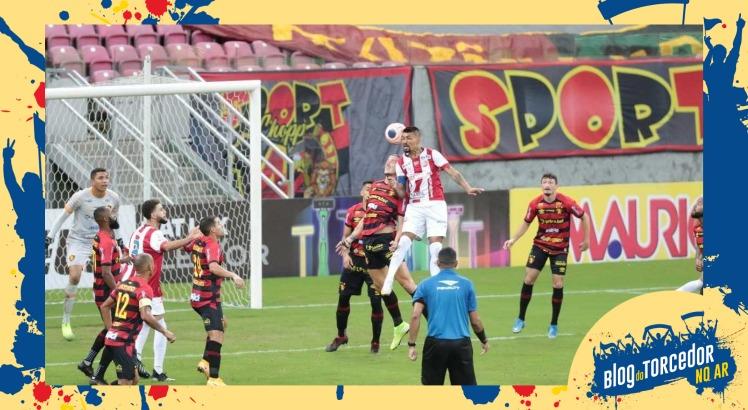 Sport e Náutico ficaram no empate em 1x1 no primeiro jogo da final do Pernambucano. Foto: Alexandre Gondim/JC Imagem. 