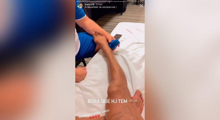 Jogador mostrou o pé em post no Instagram. Foto: Reprodução/Instagram 