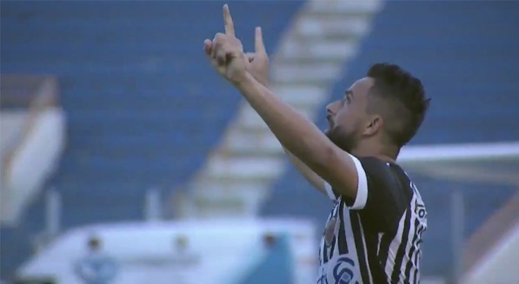 Nando marcou o gol da vitória do time paraibano. Foto: Reprodução/SBT Nordeste