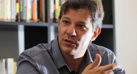 Fernando Haddad (PT), em seu escritório, em São Paulo