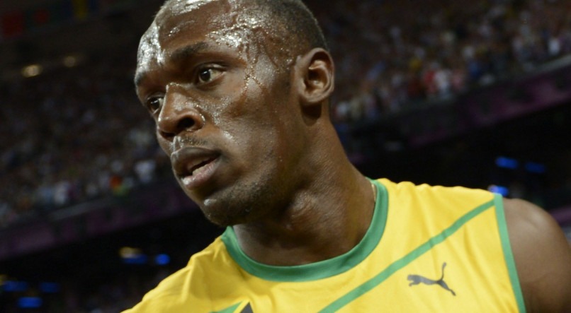 Usain Bolt, considerado o homem mais r&aacute;pido do mundo, atingiu velocidade m&aacute;xima de 44 km/h nos 100 metros da Olimp&iacute;ada de 2012