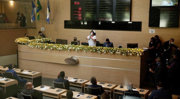 Cerim&ocirc;nia de posse dos vereadores eleitos do Recife, na C&acirc;mara Municipal