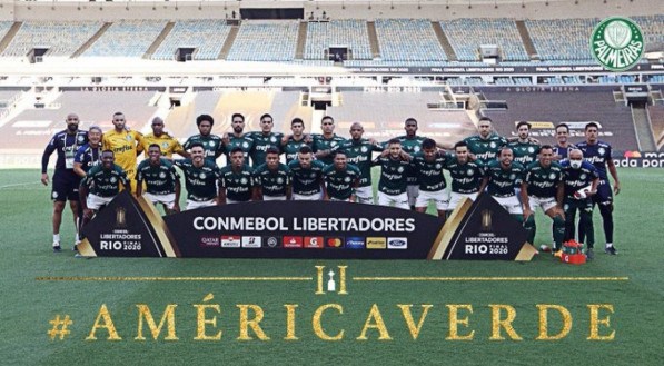 Plantel do Palmeiras campe&atilde;o da Libertadores