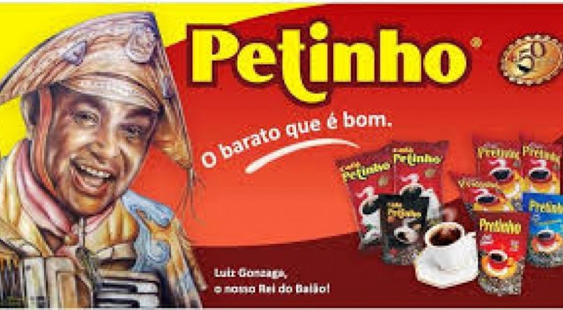 Marca do Caf&eacute; Petinho com a imagem de Luiz Gonzaga