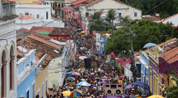 Carnaval de Pernambuco na ladeira da Misericordia em Olinda