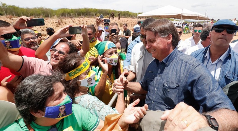 O presidente Jair Bolsonaro havia visitado as obras do Ramal do Agreste em fevereiro deste ano