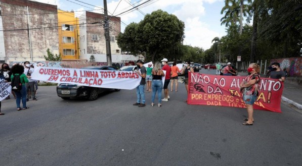 PROTESTO NO BAIRRO DO SANCHO, NO RECIFE