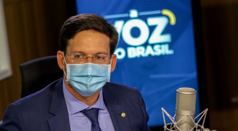 O  ministro da Cidadania,João Roma, participa do programa A Voz do Brasil