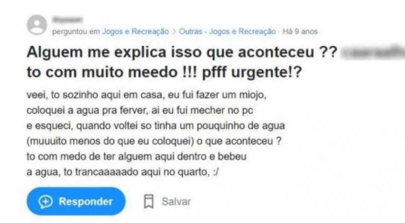 p&eacute;rolas do yahoo: a &aacute;gua evaporou, e agora?! 