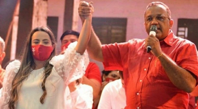 Vice-prefeita Eniale de Codinho (PSD) e prefeito Luiz Aroldo (PT)