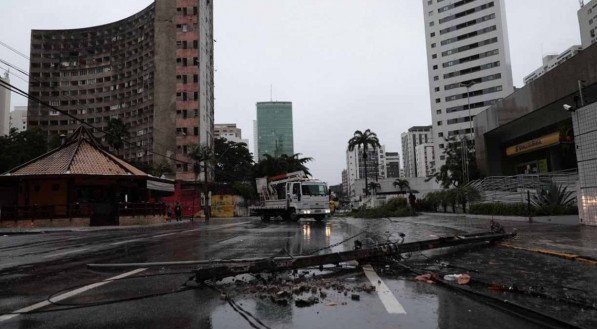 &Aacute;rvore cai na Av. Conselheiro Aguiar