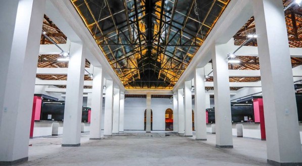 O Mercado Cultural Casa Rosa vai ter um grande salão no centro com tablado para apresentações culturais 