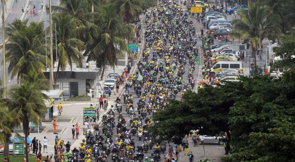 Motociclistas realizaram evento em apoio ao presidente Jair Bolsonaro