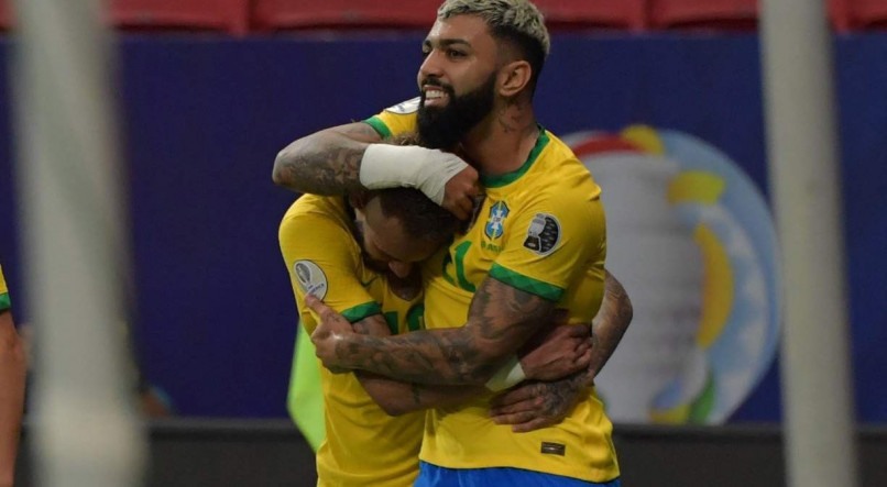 Gabigol fez o terceiro gol do Brasil contra a Venezuela