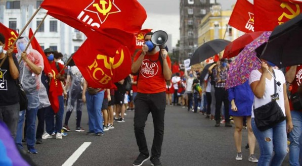 Ato no Recife contra o presidente Jair Bolsonaro no dia 19 de junho de 2021