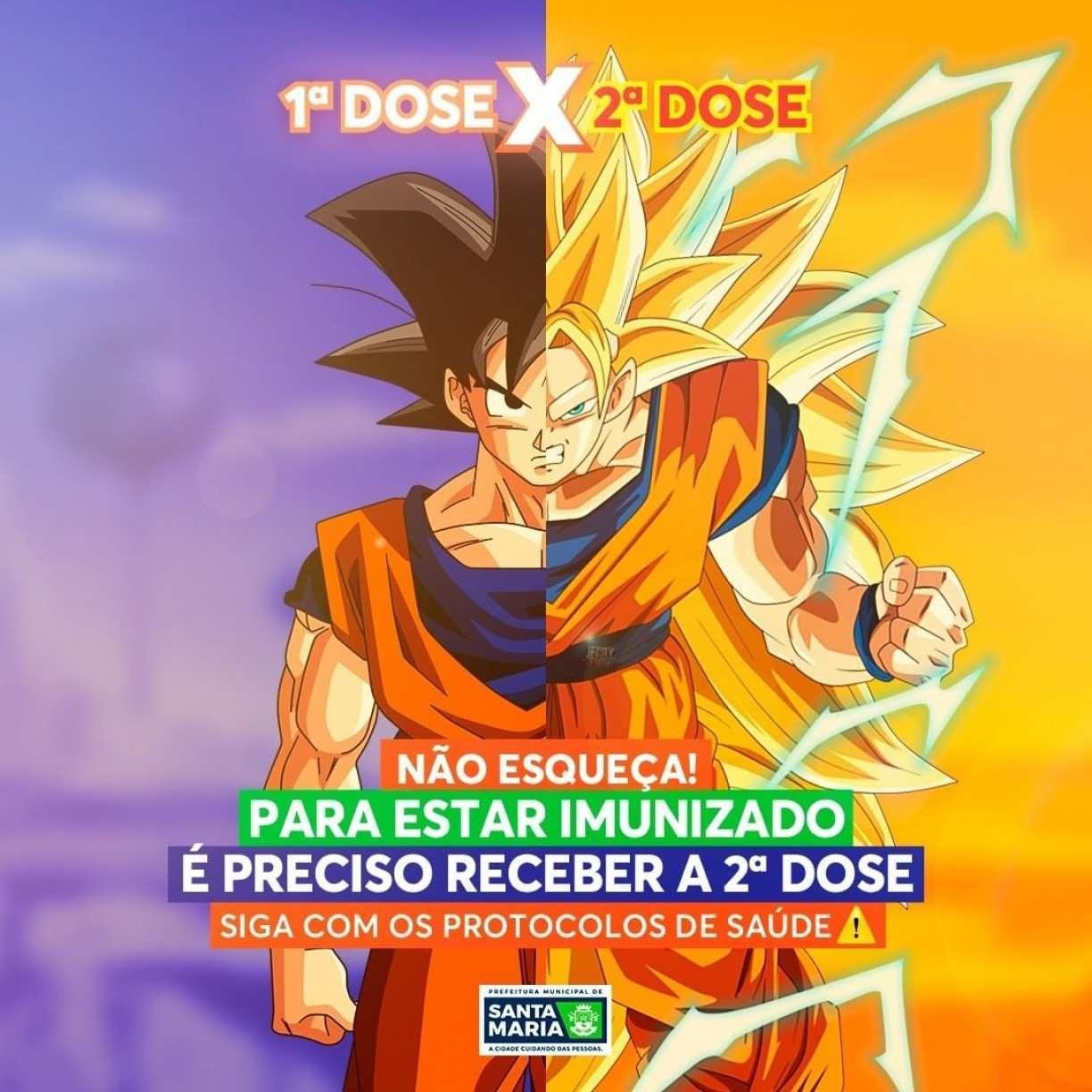 Cidade brasileira usa Goku em campanha contra o Coronavírus