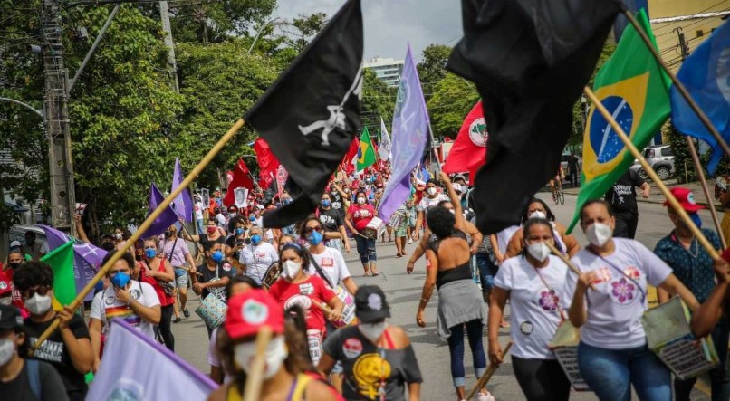 Protesto contra o governo Bolsonaro no Recife