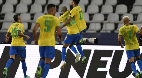 O gol do Brasil foi marcado por Lucas Paquet&aacute; com assist&ecirc;ncia de Neymar.  