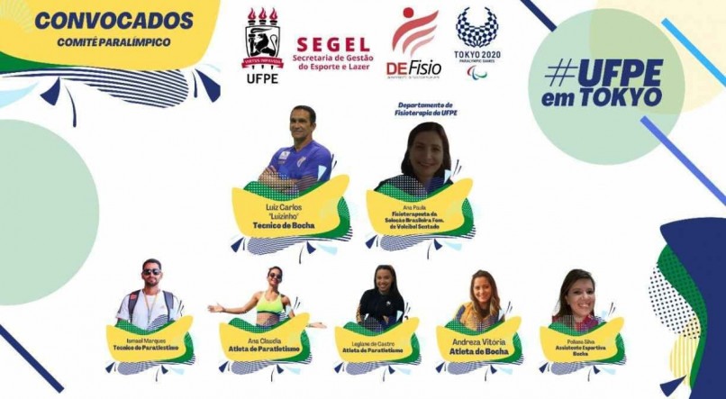 Tr&ecirc;s atletas e tr&ecirc;s t&eacute;cnicos da UFPE ir&atilde;o para T&oacute;quio como representantes do Brasil na Paralimp&iacute;ada de T&oacute;quio