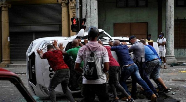 Protestos contra o governo cubano s&atilde;o raros