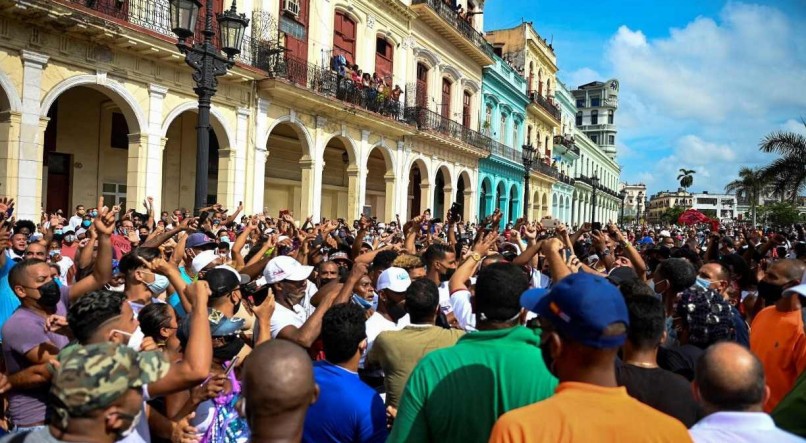 Protestos contra o governo cubano em Havana