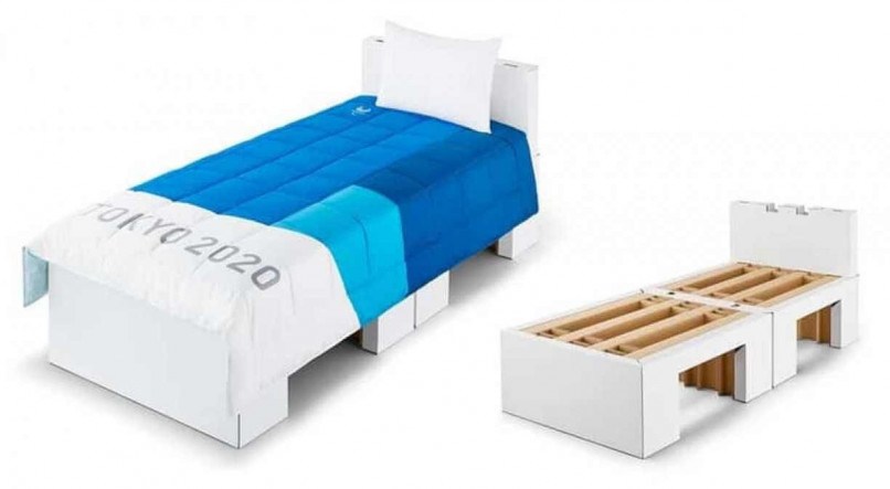 Segundo fabricante, as camas de papel&atilde;o suportam at&eacute; 200 quilos