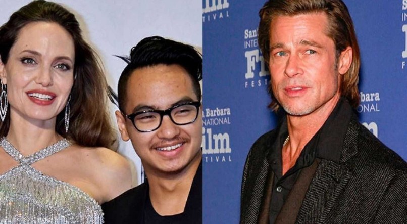 Angelina Jolie, Maddox e Brad Pitt