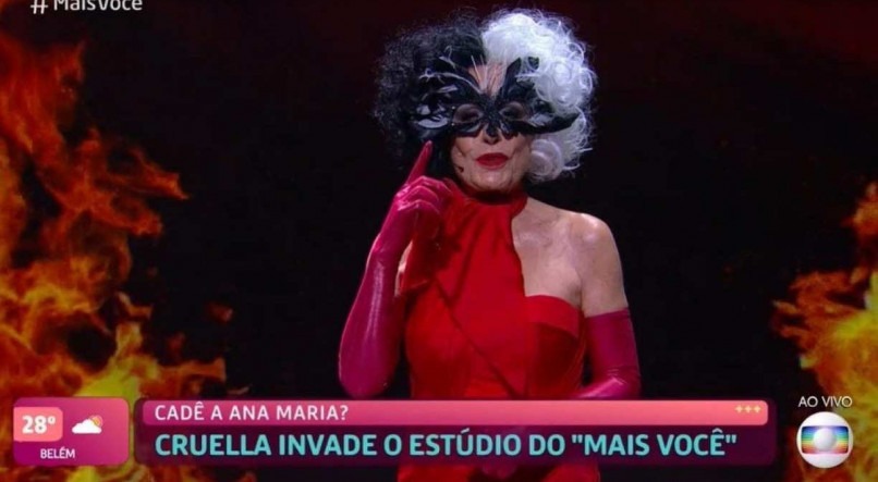 Ana Maria Braga se veste de Cruella